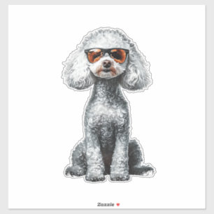 Funny Poodle Animal Lover Hunde Graphic Niedlich D Aufkleber
