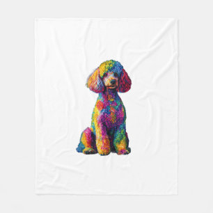 Funny Poodle Animal Lover Hunde Graphic Niedlich D Fleecedecke