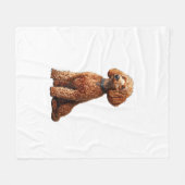 Funny Poodle Animal Lover Hunde Graphic Niedlich D Fleecedecke (Vorderseite (Horizontal))