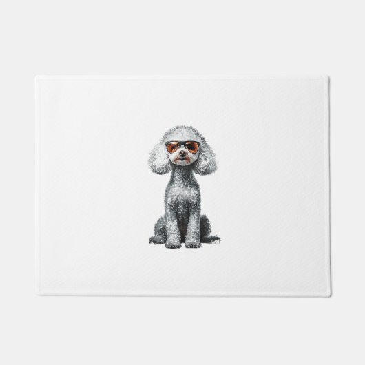 Funny Poodle Animal Lover Hunde Graphic Niedlich D Fußmatte (Vorderseite)