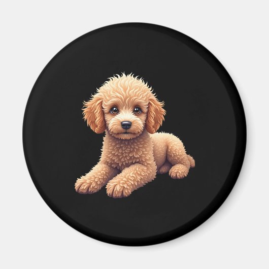 Funny Poodle Animal Lover Hunde Graphic Niedlich D Magnet (Vorne)