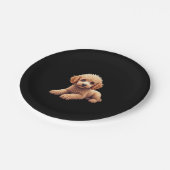 Funny Poodle Animal Lover Hunde Graphic Niedlich D Pappteller (Schrägansicht)