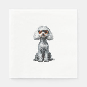 Funny Poodle Animal Lover Hunde Graphic Niedlich D Serviette