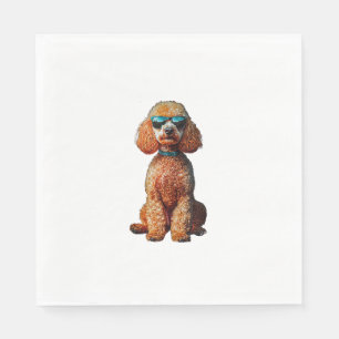 Funny Poodle Animal Lover Hunde Graphic Niedlich D Serviette