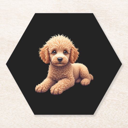 Funny Poodle Animal Lover Hunde Graphic Niedlich D Untersetzer (Vorderseite)