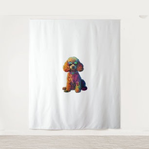 Funny Poodle Animal Lover Hunde Graphic Niedlich D Wandteppich