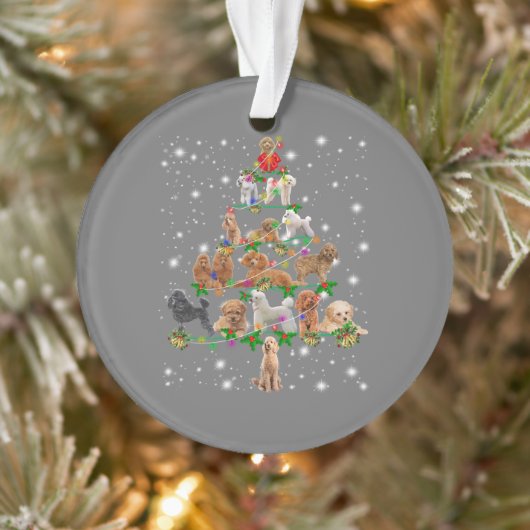 Funny Poodle Christmas Tree Decor Ornament Costume (Baum)