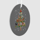 Funny Poodle Christmas Tree Decor Ornament Costume (Vorderseite)