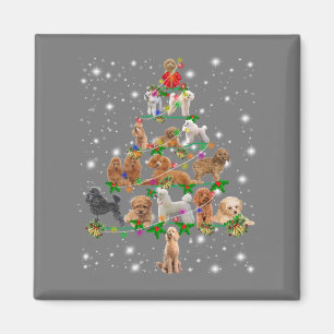 Funny Poodle Christmas Tree Decor Ornament Costume Magnet