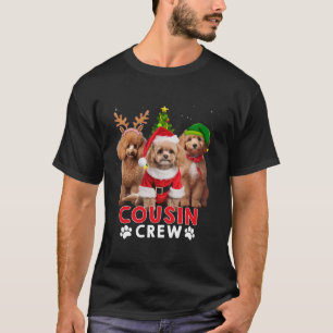 Funny Poodle Cousin Crew Weihnachtsbaum Weihnachts T-Shirt