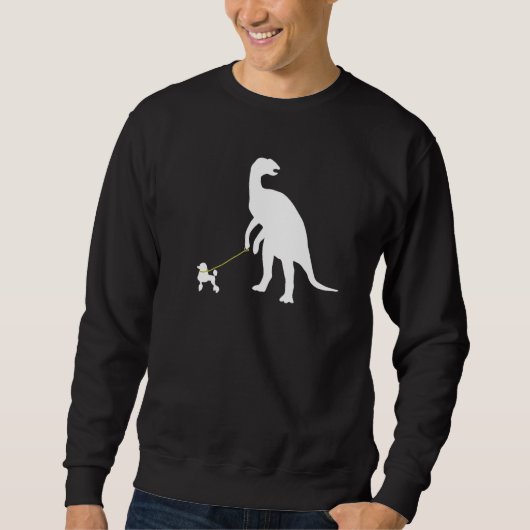Funny Poodle Dinosaur Dog Owner Sweatshirt (Vorderseite)