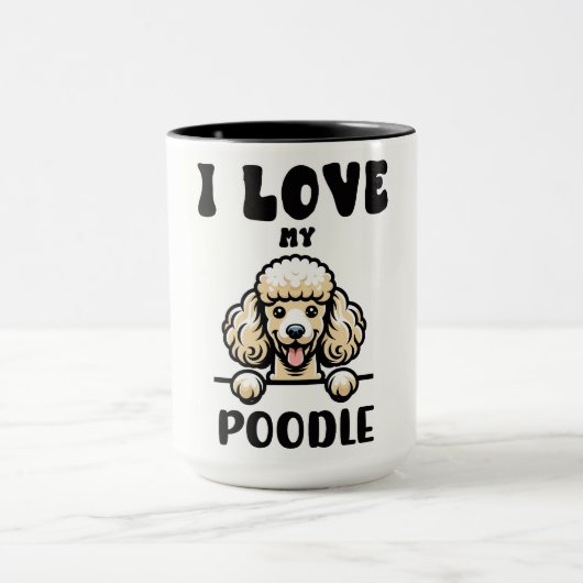 Funny Poodle Dog Tasse (Zentrum)