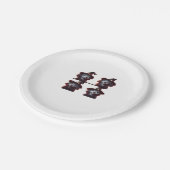 Funny Poodle Halloween Costume � Cute Dog Photoboo Pappteller (Schrägansicht)