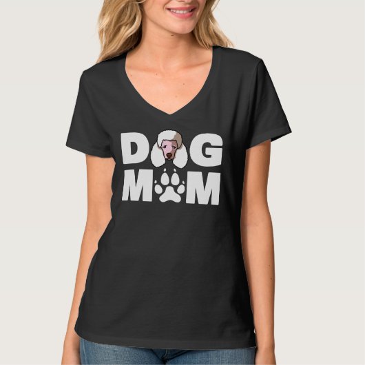 Funny Poodle Hund Mama Liebe R Geschenk T-Shirt (Vorderseite)