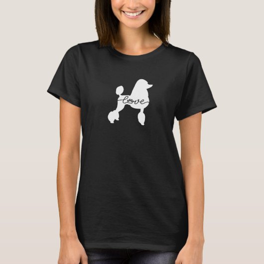 Funny Poodle Liebe Paw T-Shirt (Vorderseite)
