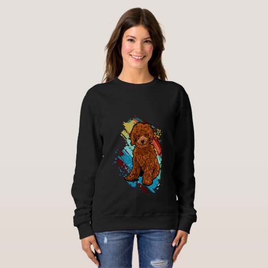 Funny Poodle Puppies Pullover (Vorne ganz)