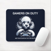 Funny Poodle und Gaming Animal Lover Geschenk Mousepad (Mit Mouse)