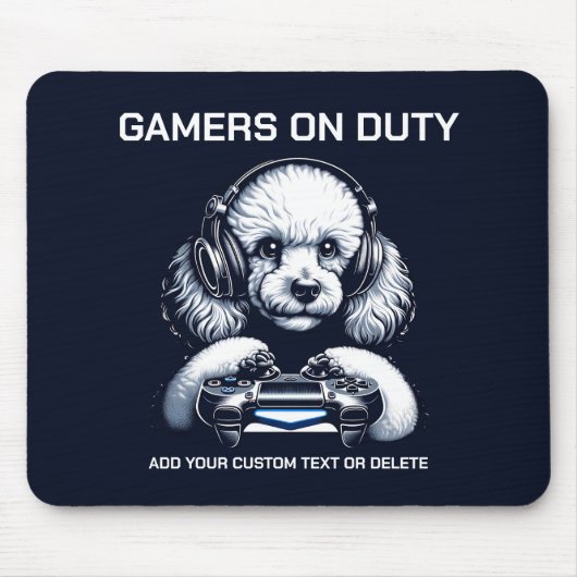 Funny Poodle und Gaming Animal Lover Geschenk Mousepad (Vorne)