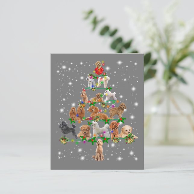 Funny Poodle Weihnachtsbaum Dekoration Kostüm (Stehend Vorderseite)