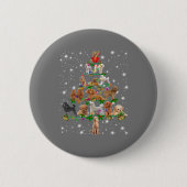 Funny Poodle Weihnachtsbaum Dekoration Kostüm Button (Vorderseite)