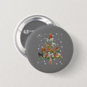Funny Poodle Weihnachtsbaum Dekoration Kostüm Button (Vorne & Hinten)