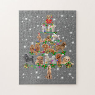 Funny Poodle Weihnachtsbaum Dekoration Kostüm Puzzle