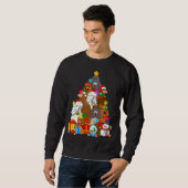Funny Poodle Weihnachtsbaum Lichter Geschenk Hund Sweatshirt (Vorne ganz)