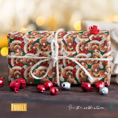 Funny Poodle Weihnachtsmuster Geschenkpapier