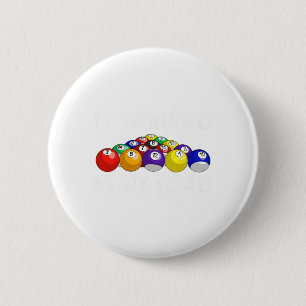 Funny Pool Art für Männer Frauen Billard Lover Poo Button
