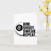 Funny Pool Art für Männer Frauen Billard Lover Poo Karte (Gelbe Blume)