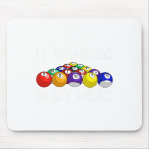 Funny Pool Art für Männer Frauen Billard Lover Poo Mousepad