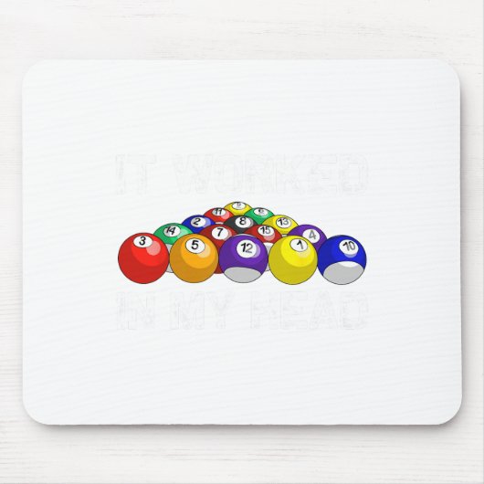 Funny Pool Art für Männer Frauen Billard Lover Poo Mousepad (Vorne)