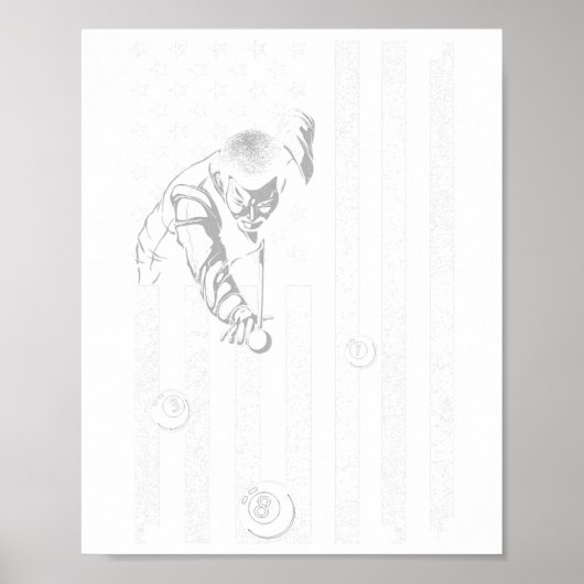 Funny Pool Art für Männer Frauen Billiard Lover Us Poster (Vorne)