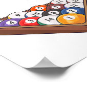 Funny Pool Billard Design Männerwelt Schwimmbecken Poster (Ecke)