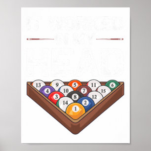 Funny Pool Billard Design Männerwelt Schwimmbecken Poster