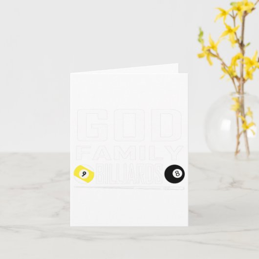 Funny Pool Billiard Gott Familie Billiards Geschen Karte (Gelbe Blume)