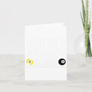 Funny Pool Billiard Gott Familie Billiards Geschen Karte