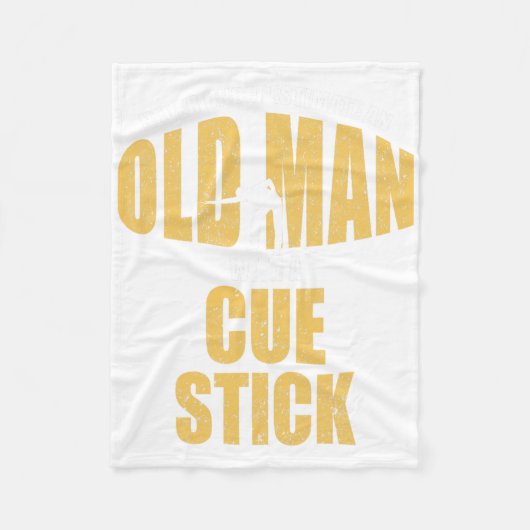 Funny Pool Billiard Player Snooker Alter Mann mit Fleecedecke (Vorderseite)