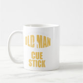 Funny Pool Billiard Player Snooker Alter Mann mit  Kaffeetasse (Links)
