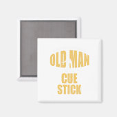 Funny Pool Billiard Player Snooker Alter Mann mit  Magnet (Vorderseite/Rückseite)