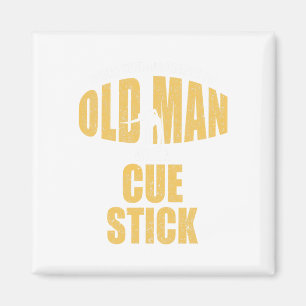 Funny Pool Billiard Player Snooker Alter Mann mit Magnet