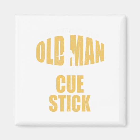Funny Pool Billiard Player Snooker Alter Mann mit  Magnet (Vorne)