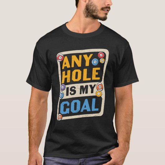 Funny Pool Billiard Saying Retro T-Shirt (Vorderseite)