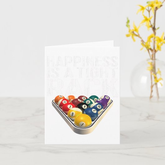 Funny Pool Billiard Tight Rack T-Shirt Karte (Gelbe Blume)