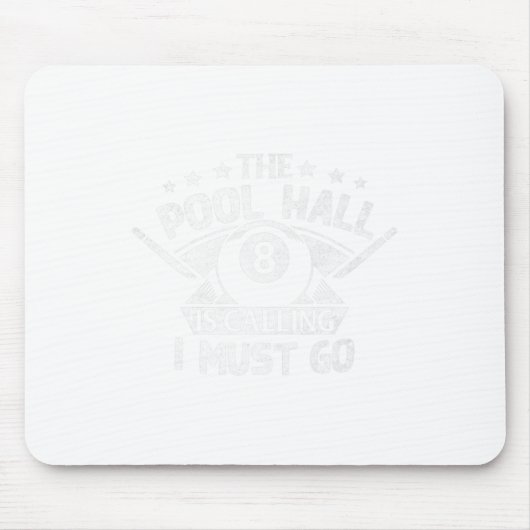 Funny Pool Billiards Gift Pool Hall ruft I Mousepad (Vorne)