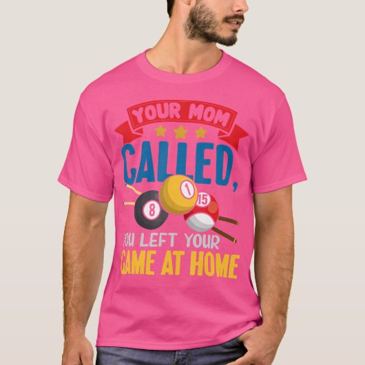 Funny Pool Billiards Player T-Shirt (Vorderseite)