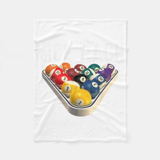 Funny Pool Billiards Schönes Rack T-Shirt Fleecedecke (Vorderseite)