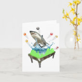 Funny Pool Billiards Shark Karte (Gelbe Blume)