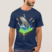 Funny Pool Billiards Shark T-Shirt (Vorderseite)