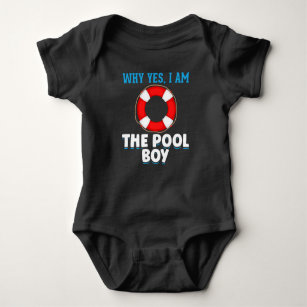 Funny Pool Boy Schwimmer Spaß Baby Strampler